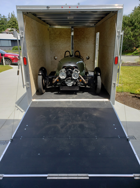 Tongue weight is 350lbs and wheels are 12 inches from trailer axle.